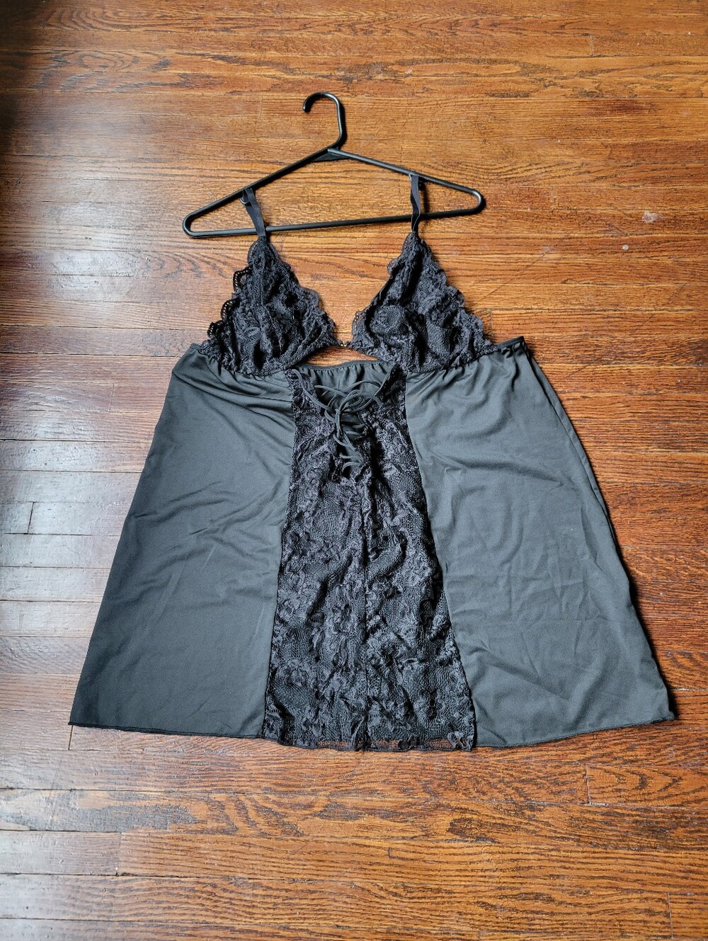 Shein Women's Sexy Plus Size 3XL  Slip On Lace Trim Adjustable Strap Night Dress